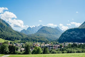 The Alpine village of Mojstrana